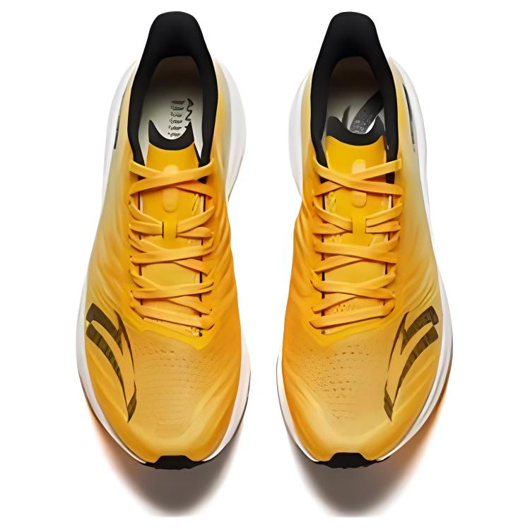 Anta Mach 4.0 Nitrogen Technology Professional Racing Slip-Resistant Durable Low-Top Running Shoes Men Running Shoes Yellow Black 112425583-3