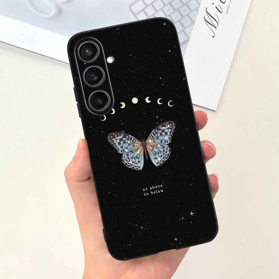 For Samsung Galaxy A55 Case Pretty Cartoon Girls Sunflower Cover Soft TPU Phone Case For Samsung A15 A25 A35 A55 5G Fundas Coque