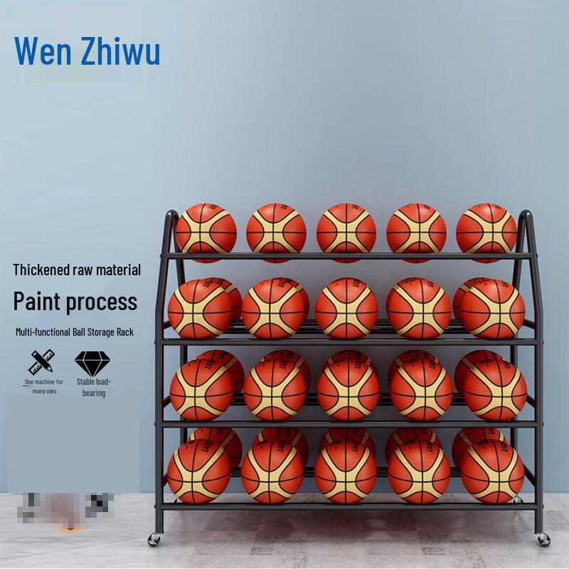 Basketball Storage Rack with Wheels