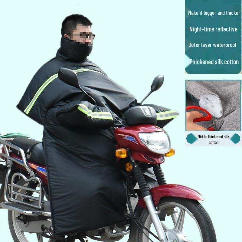 Herren Fleecegefütterte Wasserdichte Elektrische Motorrad Winter Windschutzscheibe