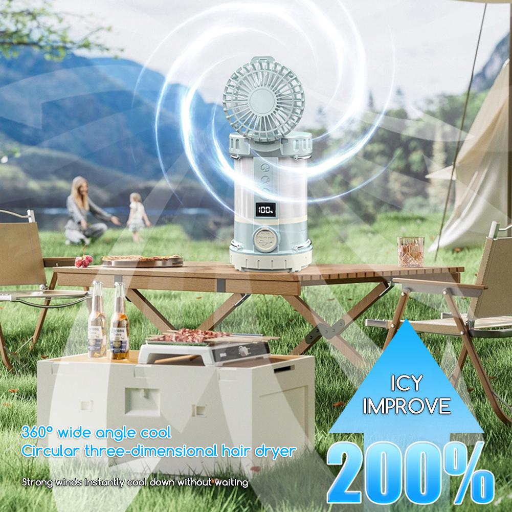 

Rechargeable Camping Fan With Led Light Portable Lightweight Multipurpose Tent Light For Camping Outdoor China Mainland