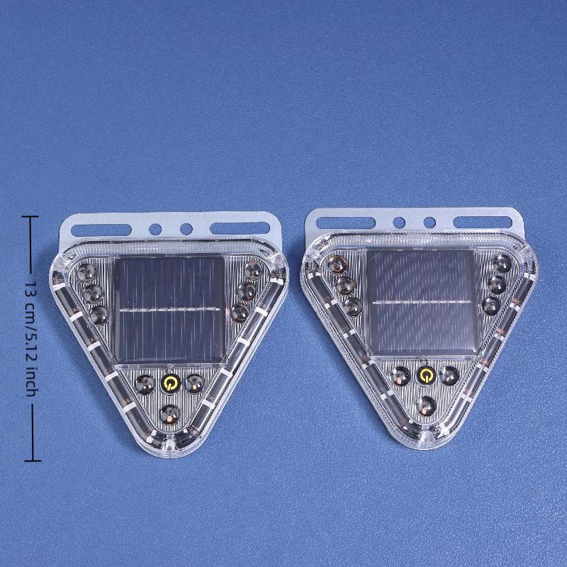 Mehrfarbige LKW-Heck-Blinkleuchte LED Solar-Warnleuchte Kollisionsschutz Magnetischer Berührungsschalter Kabellose Stroboskop-Dreieckslampe