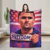 RIP Charlie Kirk Memorial Flannel Throw Fashion Blankets A True Patriot Freedom for Bed Knitted Fashion Blanket Outdoor Soft Portable Quilt