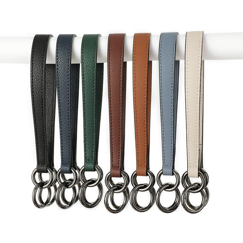 Litschi-Narben-Handtaschenriemen: Einzelschulter & Doppelring-Hardware