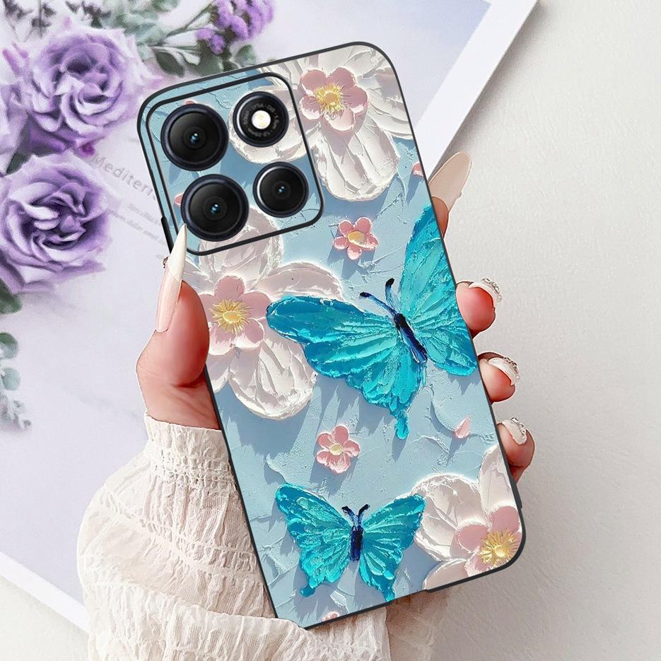 For Motorola Moto G86 Power Case Luxury Buttefly Painted Cover Soft Silicone Case For Motorola Moto G86 G 86 MotoG86 Power Shell