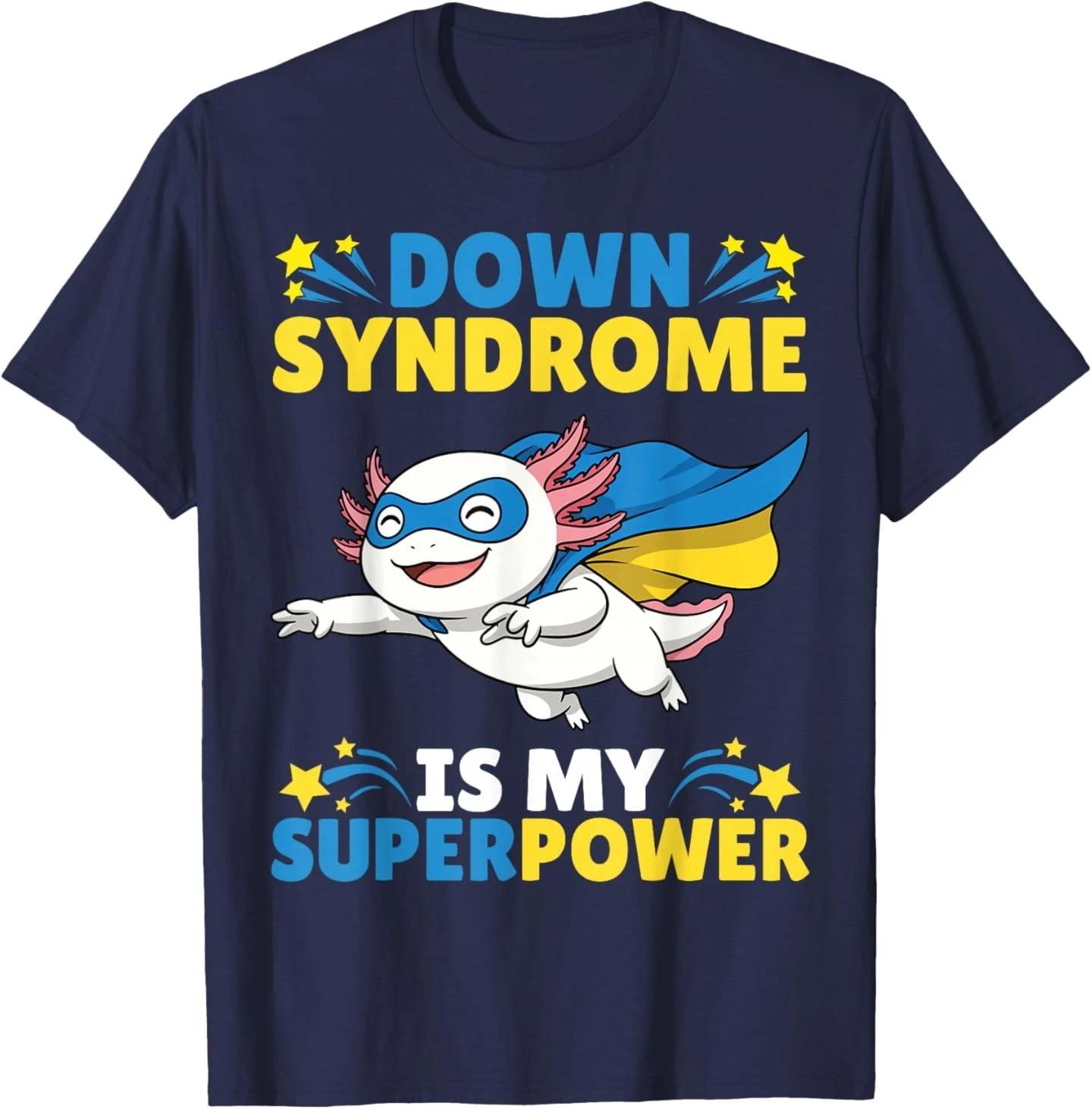 Футболка «Супергерой Аксолотль Синдром Дауна — моя суперсила» 2XL
