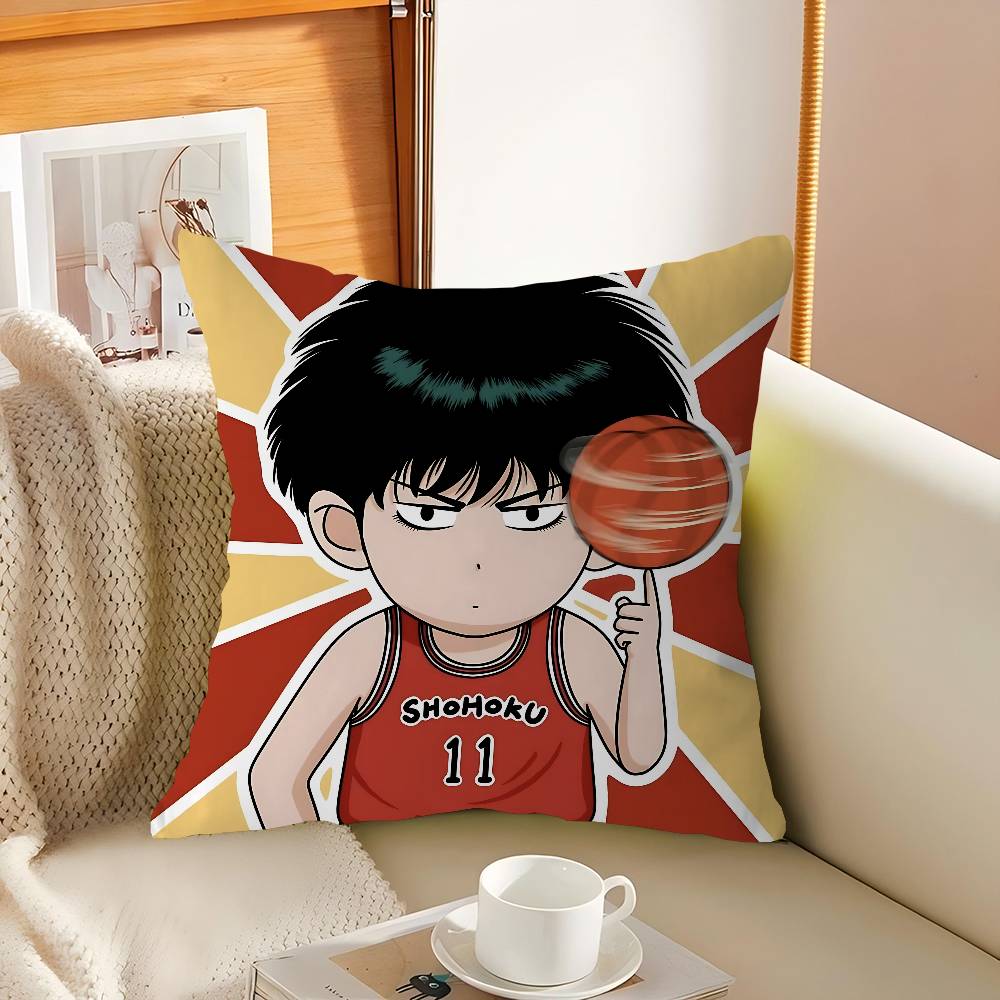 R-Rukawa Kaede Decorative Room Aesthetics Pillow Case Home Decor Bedroom Sofa Bed Couch Pillow Cover 45x45