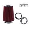 Car Sport Air Filter 76mm/101mm for Most of Car 3inch/4inch Open High Flow Air Intake Filter Car Modification Air Filter