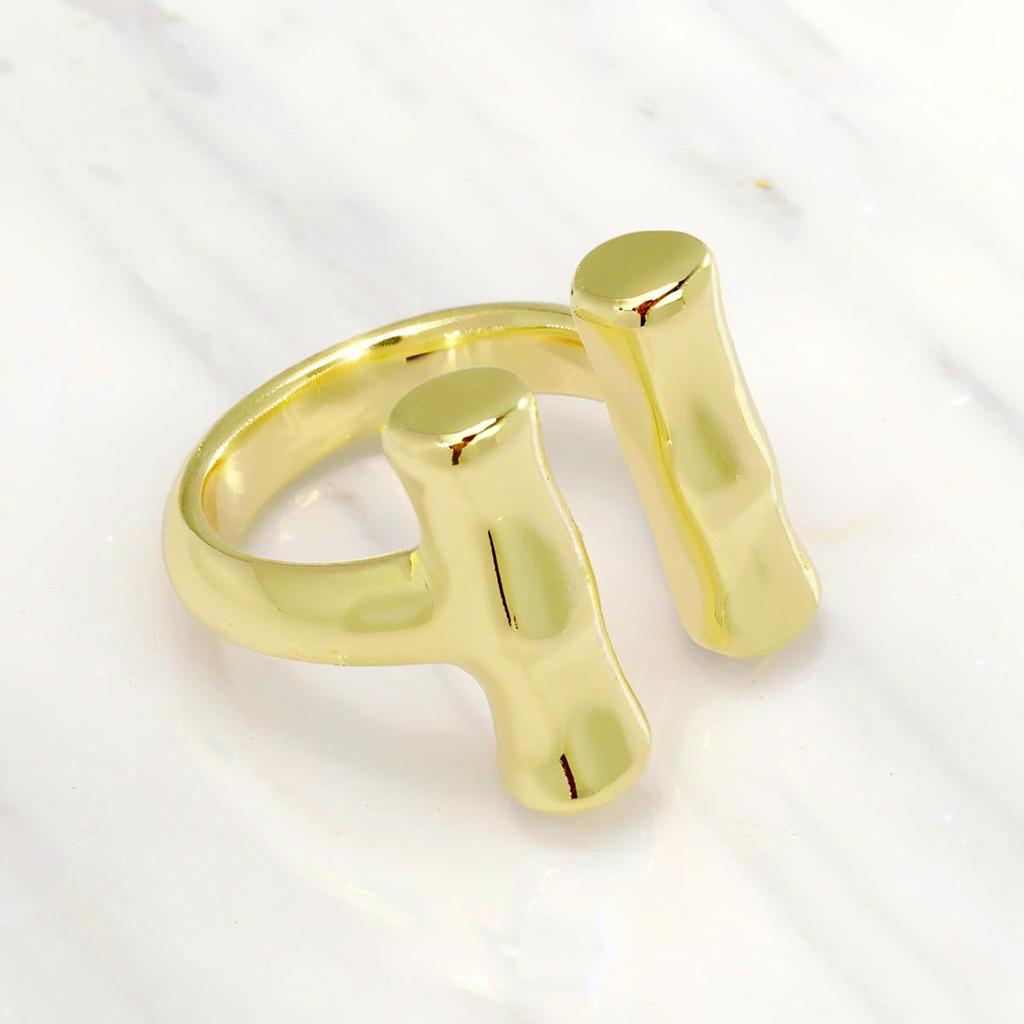 UNOde50 Retro Double Vertical Tube Open Ring for Women - European American Style