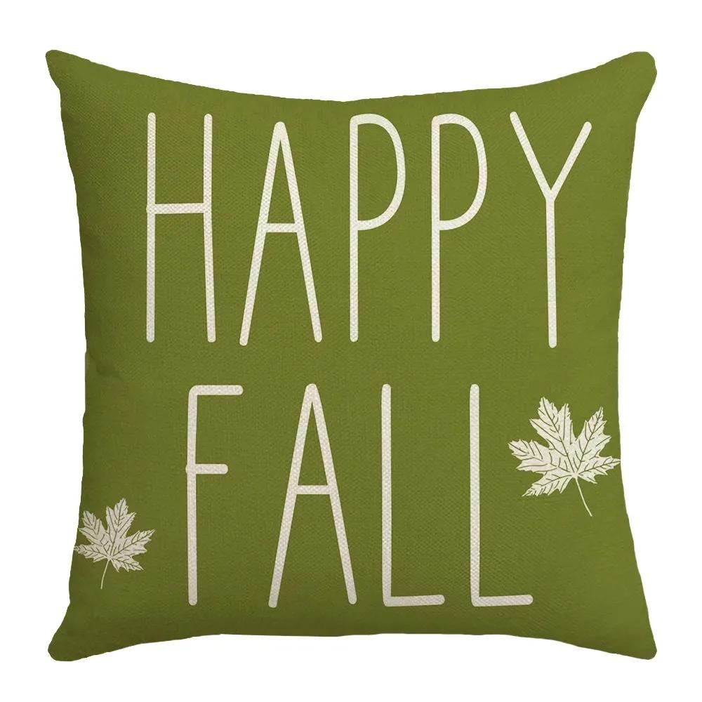 Thanksgiving Day Gifts Festive Pillow Case Maple Leaf Pumpkin Pillow Couch Cushion Cover Home Decor Decoration Sofa Pillowcase
