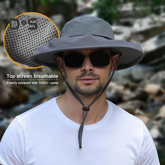 Moskitonetz-Kopfhut für Männer und Frauen, breite Krempe, Sonnenschutz, Boonie-Hüte mit Schleier, Netzschutz vor Insekten zum Angeln und Wandern