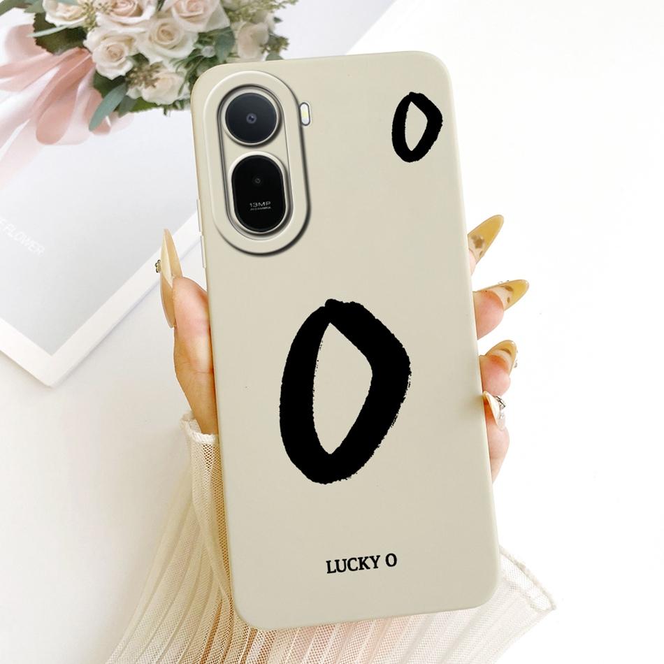 For Xiaomi Redmi A7 Pro 2026 Lucky Initial Letter Phone Case For Redmi A7Pro Soft Silicone Cases Bumpers