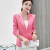 Black Women Blazer Blazers Lady Office Work Pockets Jackets Coat Wine Jackets
