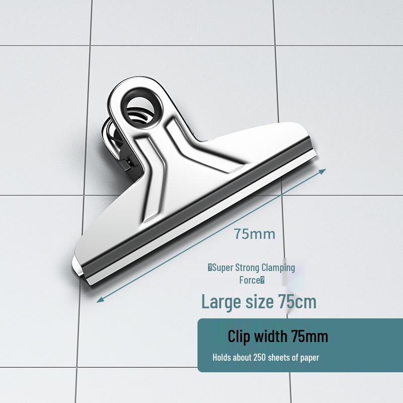 Stainless Steel Mountain Clip Collection: Extra Large, Small Book and Bill Clips for Drawing Boards