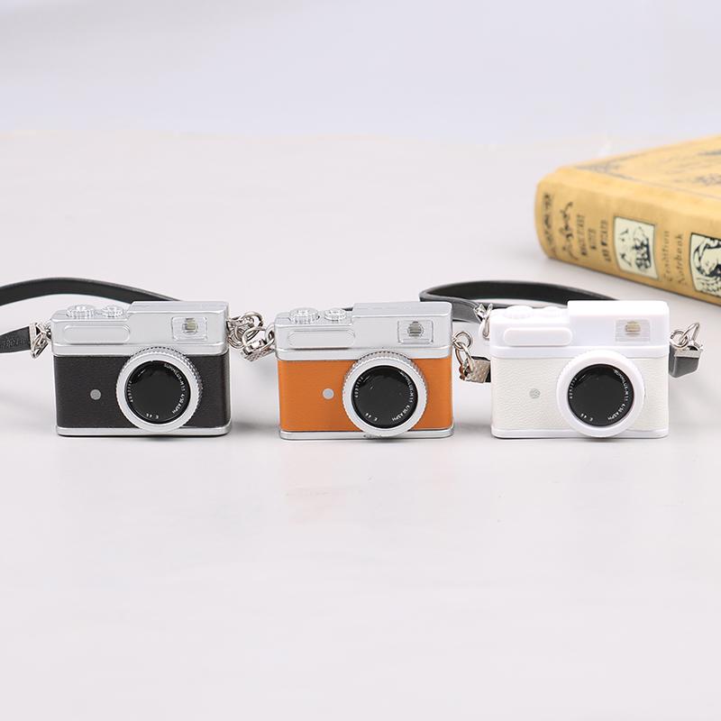 Dollhouse Mini Simulation Retro Flash Classics Camera Model With Sound Decorate