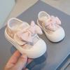 1-5Years Canvas Shoes Soft Soled Children's Shoe Spring Autumn Baby Butterfly Knot Shaped Skateboard Shoes Girls Stylish Shoes