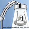 Large Panel Water Outlet Shower Head 2-in-1 Adjustable Elbow Booster Shower Head Faucet Bath Shower Set Bathroom Accessories