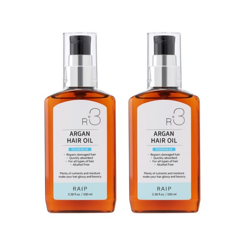 RAIP R3 Argan Hair Oil Ocean Blue 100ml*2Pcs/4Pcs 2Pcs