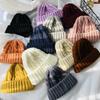 Nowe cukierkowe kolory Kpop Trend Twist wełniana czapka typu beanie jesienno-zimowa czapka damska utrzymuj ciepłą czapkę zimową pluszowa nić czapka z dzianiny