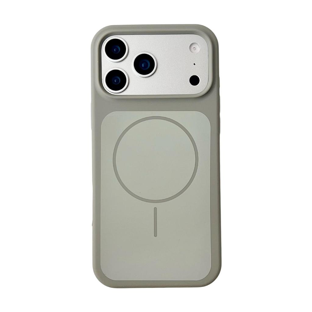 Dual-Color Liquid Silicone Magnetic Case for iPhone 17 Pro Max, Drop-Proof with Full Coverage and Contrasting Colors.