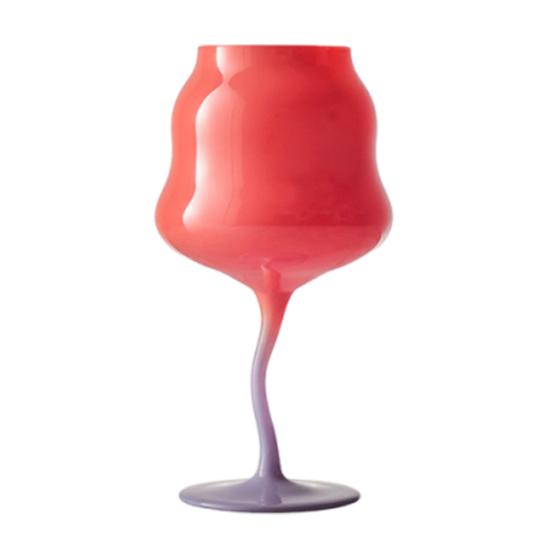 Yangyizhi Glass Goblet, Wave Cup, Creative Decorative Cocktail Glassware, Novelty Bar Goblet Tool for Wine Cocktails Juices