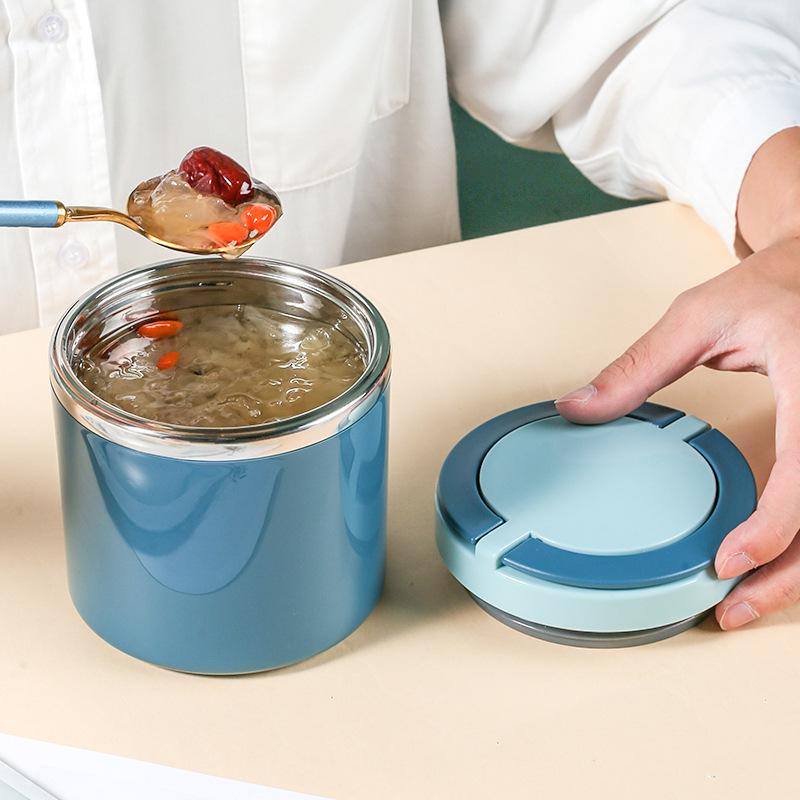 Stainless Steel Insulated Soup Cup - Portable & Sealed for Students & Office Workers