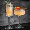 Diamond-shaped Glass Goblet,Creative Cocktail Glasses Cups,Japanese Martini Glass Cup,Carved Champagne Glasses Cup,Bar Tools