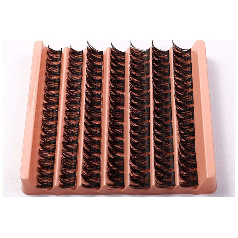 63Cluster/Box 10/12/14mm Fluffy Cross False Eyelashes Soft Segmented Eyelashes Bundles  Women