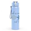 1PC Beach Starfish Quote Text Print 750ml Color Plastic Sports Water Bottle Leakproof Flip Straw Lid Suitable for Sports Office Home Use
