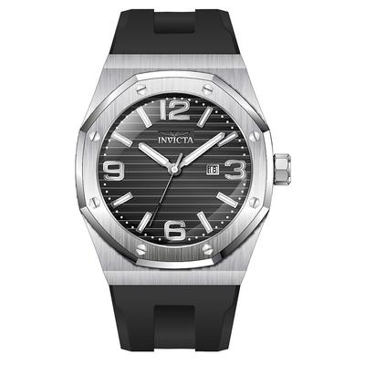 Huracan Silikonarmband Schwarzes Zifferblatt Quarz 45772 100M Herrenuhr