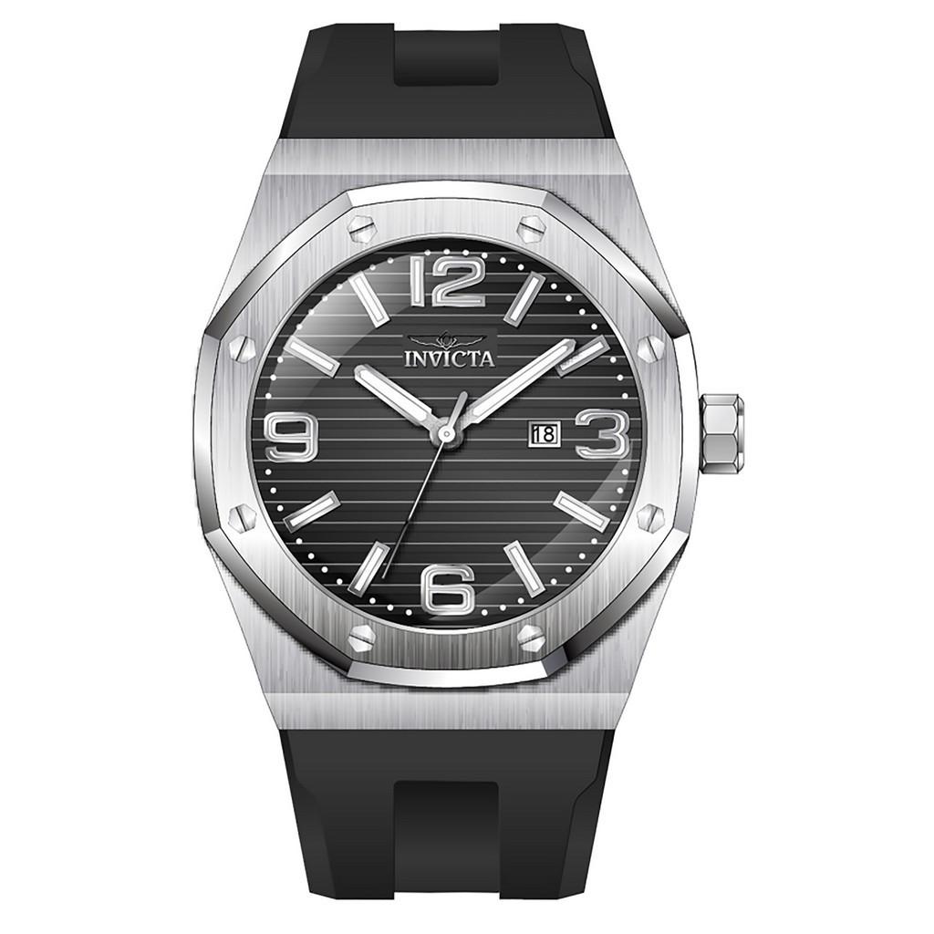 Invicta Huracan Silicone Strap Black Dial Quartz 45772 100M Men's Watch