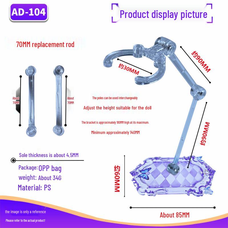 Adjustable BJD Stand for 12/8/6-Point Dolls - Stable, No Wobbling
