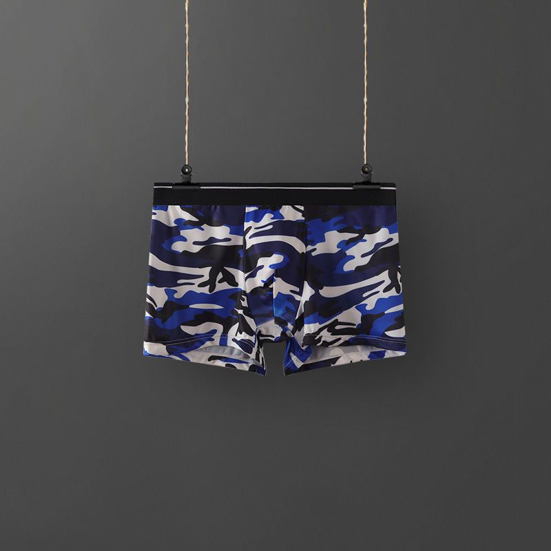 Men's Underwear, Men's Ice Silk Boxer Shorts, Youth Mid-waist Pants, Large Size Comfortable Breathable Boxer Shorts, Men's Pants