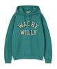 Wacky Willy Lettering Graphic Hoodie Green