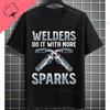 UnisexS Welder Graphic TShirt  God Guides My Hands Fashion Shortsleeve Pure Cotton Oneck Casual Humor Style Tshirt