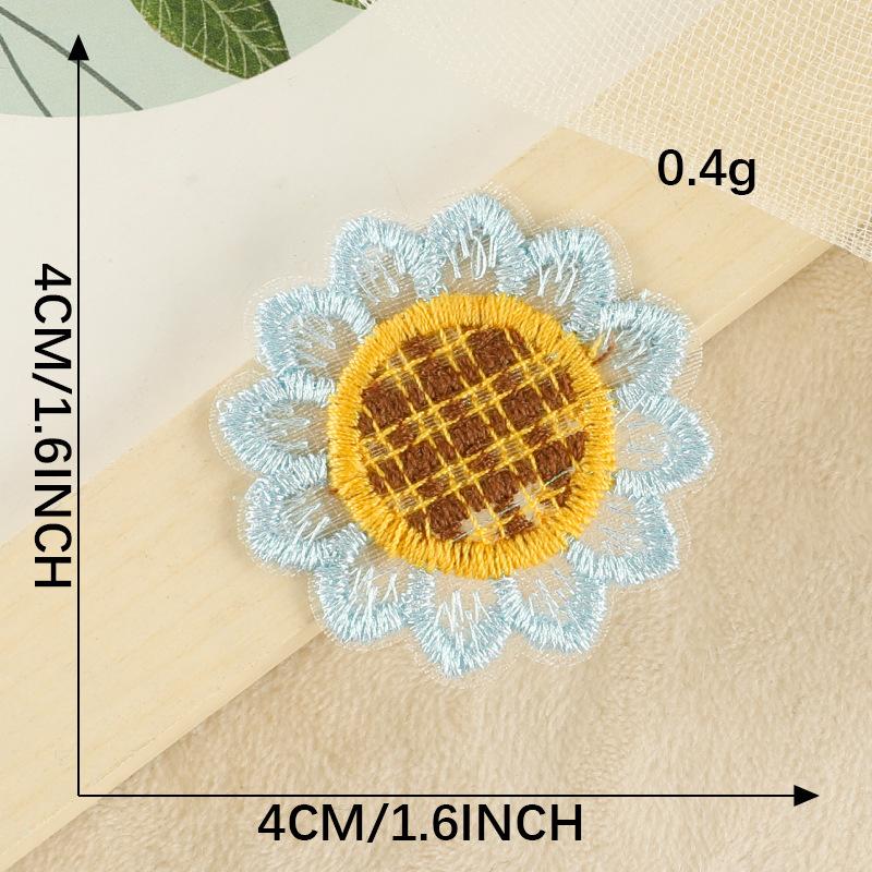 Computer Embroidery Label Lace Sunflower Cloth Label Clothing Accessories Hand Account Diy Accessories Badge Accessories Embroidery Cloth Sticker