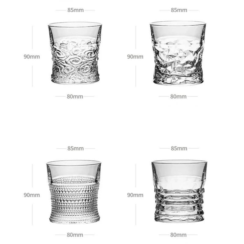 300ml Elegant Glass Glasses Wholesale Cups for Home Bar Transparent Drinkware Whiskey Glass Wine Cups Creative European Beer Cup