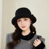 Hat Autumn And Winter Bow Foreign Style Top Hat Woolen British Fashion Warm Hat