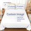 Customized Bed Sheet 3D Print Photo Anime Flat Sheets Polyester 1-Piece Custom Bed Linens Queen King Twin For Dropshipping