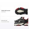 Li Ning Kids Sports Lifestyle Synthetic Leather Fashion Comfortable Durable Breathable Low Top Casual Shoes Kids Casual Shoes Black Red YKNV016-3