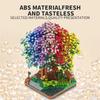 Non-Toxic 2338Pcs Rainbow Color Tree House Building Block Sets Micro Bricks Toys For Kids Gifts Diy Home Decor