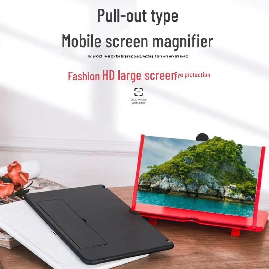 Ultra HD Pull-Out Mobile Screen Amplifier with 10''-12'' Desktop Stand