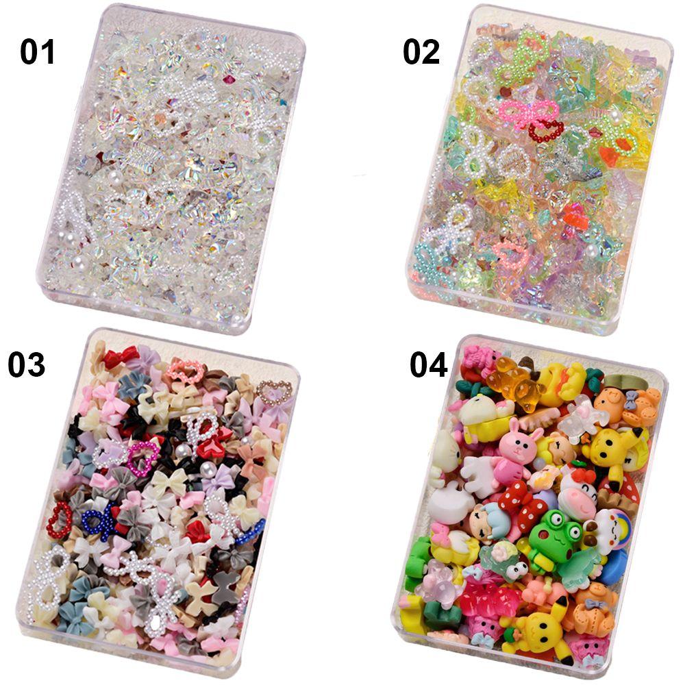 Manicure Kawaii Accessories Rhinestones Bear Nail Decoration Butterfly 3D Special Design