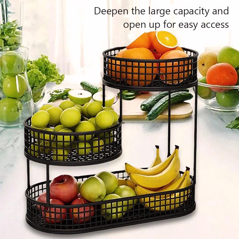 Multi-layer Fruit Tray Fruit Basket Vegetable Shelf Stackable and Removable Kitchen Storage Rack Snack Tray for Tea Table