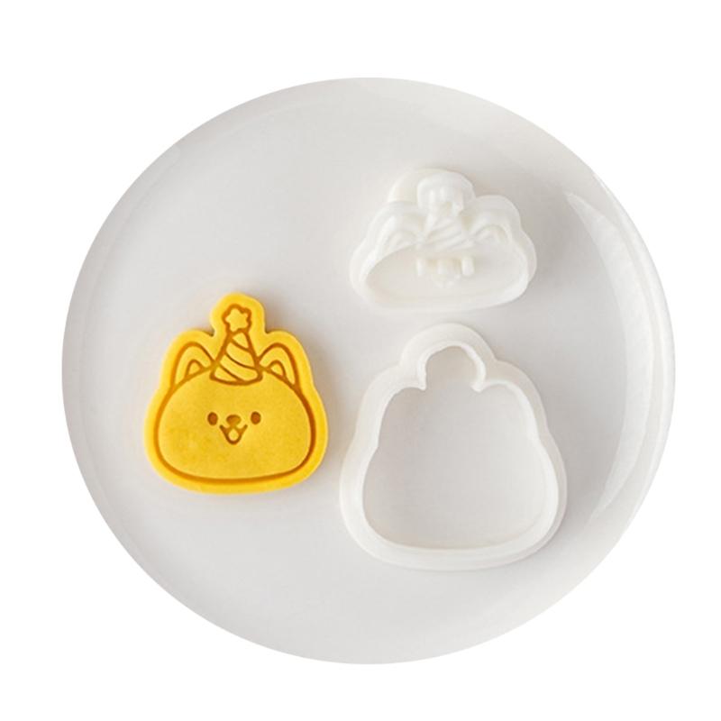 Cute Biscuit Molds Plastic Cartoon Animal Cookie Molds Biscuit Cutter Biscuit Press Plastic Material for Bakings Lover