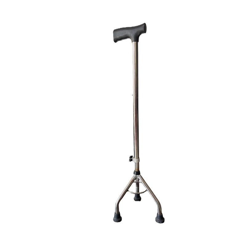 Lightweight Anti-slip Telescopic Walking Cane for Elderly with Single and Three-legged Support
