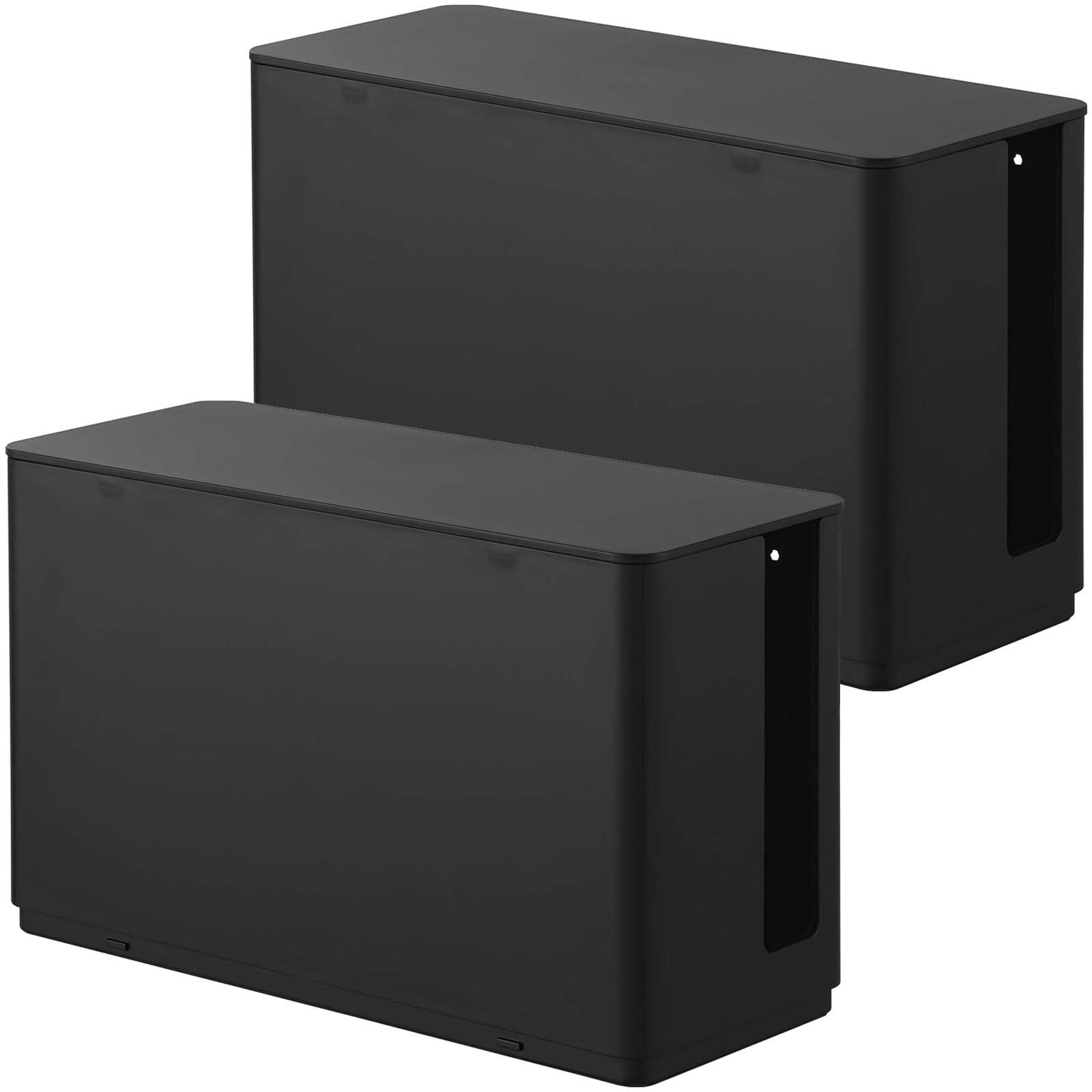 

Yamazaki Smart Stackable Storage Case with Lid for Game Equipment (Set of 2) Black (10313)