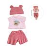 3pcs Realistic Doll Hat&Shirt&Short Pants Suit for 30cm Uniform Realistic Doll Baby Costume Christmas Gift for Girl