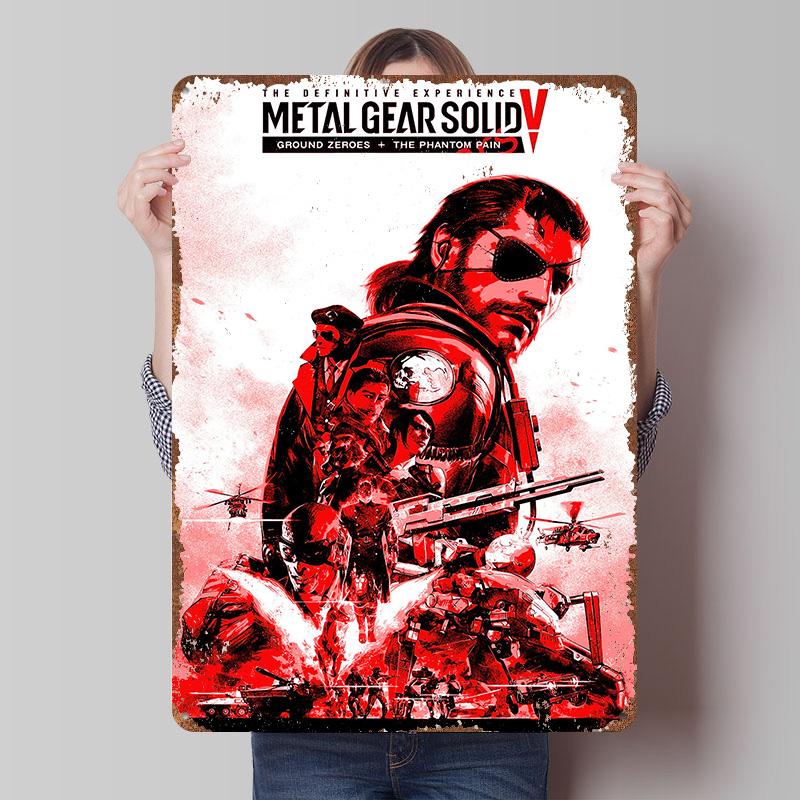 

Metal Gear Solid V Definitive Experience Tin Plaque Poster Customized Wall Art Retro Vintage Metal Signs for Man Cave Wand Deko 7.9x11.8In(20x30cm)
