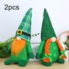 2Pcs Clover Faceless Doll Decoration St. Patrick'S Day Party Decoration Irish Green Clover Faceless Doll Festival Ornaments